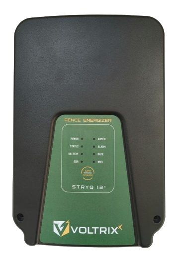 Voltrix Stryq 13 fence energizer with WiFi and GSM status lights
